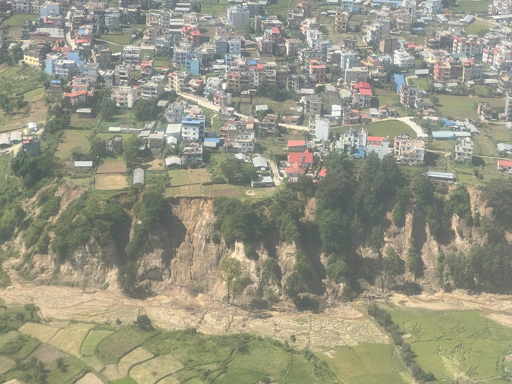 Urban landslides in Kathmandu Valley after 2024 September 28-29 extreme rainfall.